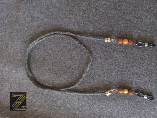 مکرومه و مهره چوبی. کد. M_311